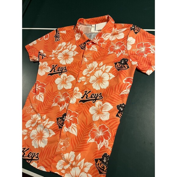 NEW Frederick Keys Baltimore Orioles Minor League Baseball Hawaiian Shirt MED 11 - Picture 2 of 5